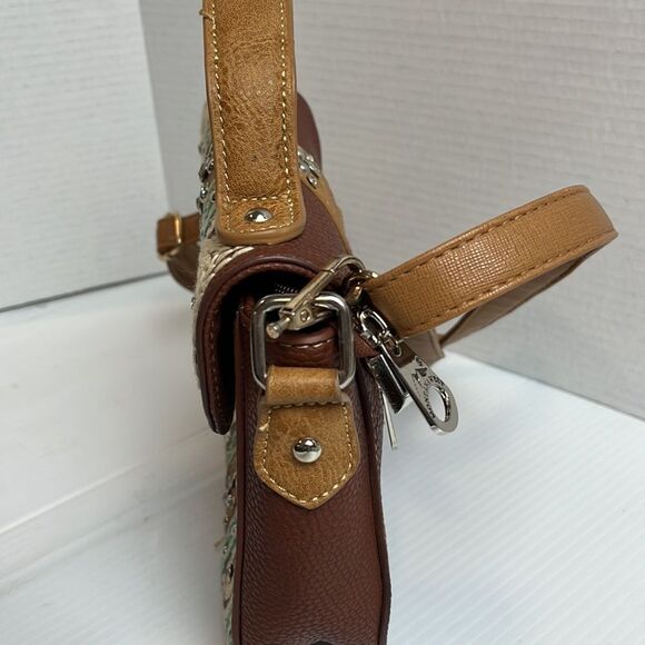 Montana West Brown and Tan Satchel - Picture 4 of 9